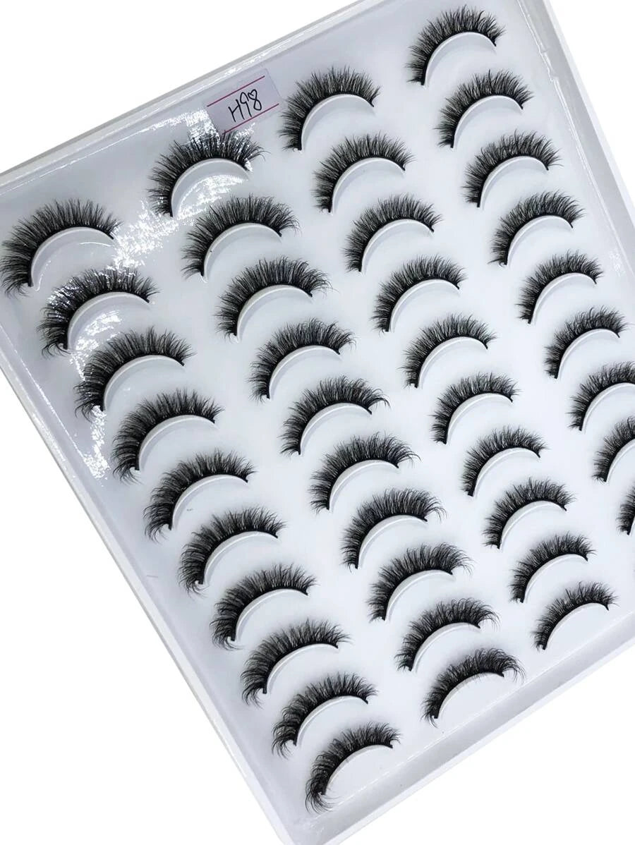 Shein 20 pairs of long false eyelashes enhanced with 3D technology and a natural look