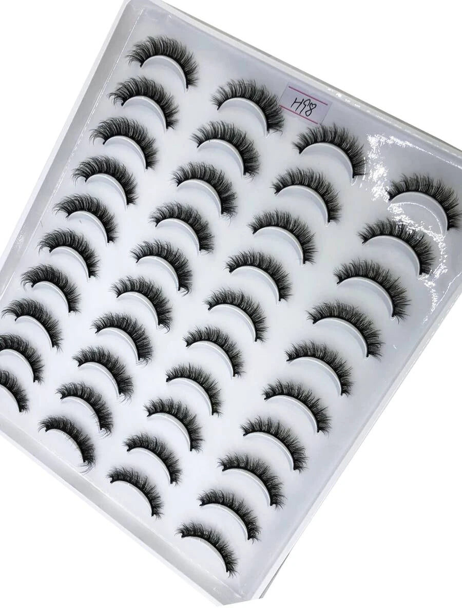 Shein 20 pairs of long false eyelashes enhanced with 3D technology and a natural look