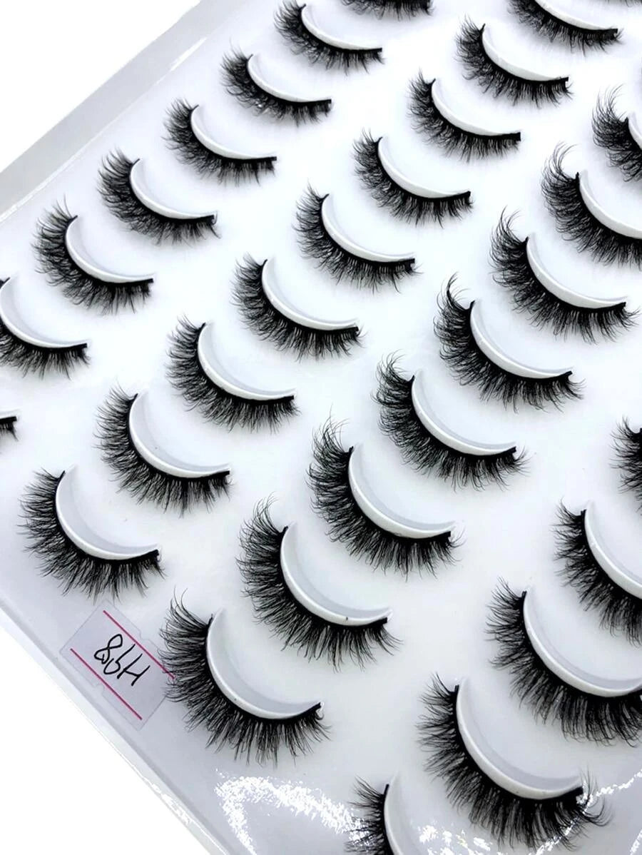 SheIn Set of 20 pairs of mixed natural false eyelashes - H98