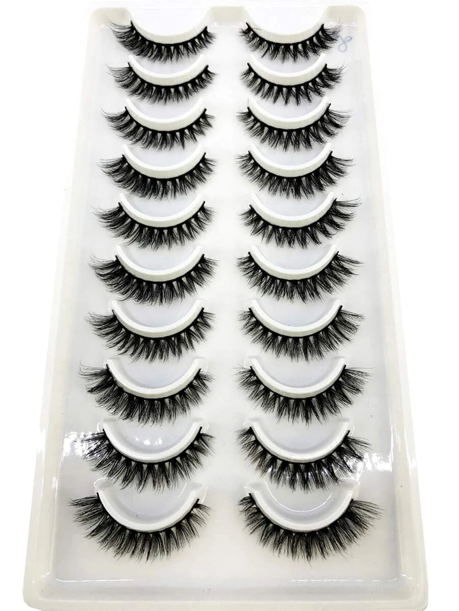 SheIn Eyelashes Set of 10 Pairs of False Eyelashes (LX-8)