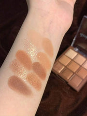 SheIn Korean eyeshadow palette 9 colors - chocolate