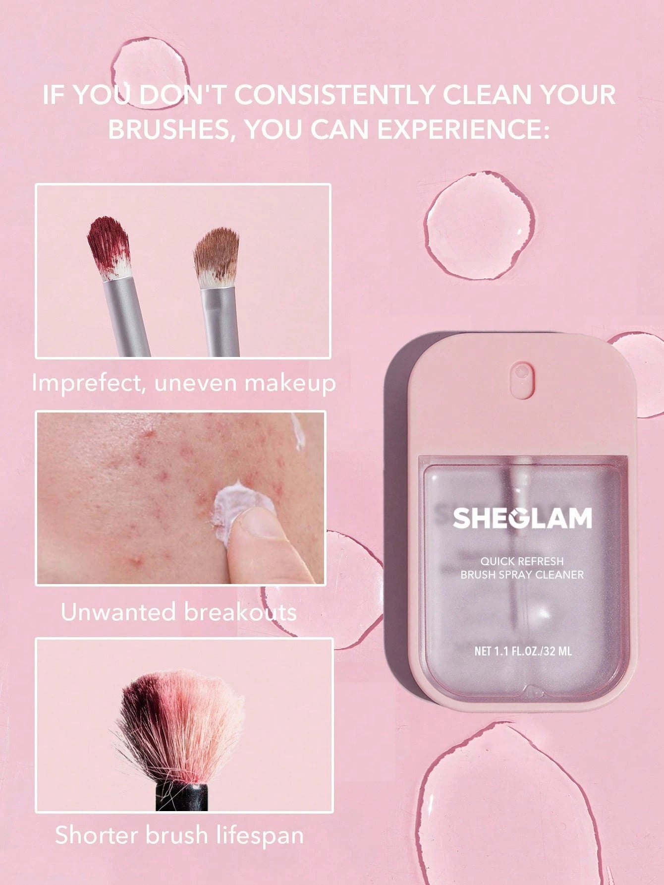 Sheglam Quick Refresh Brush Spray Cleaner