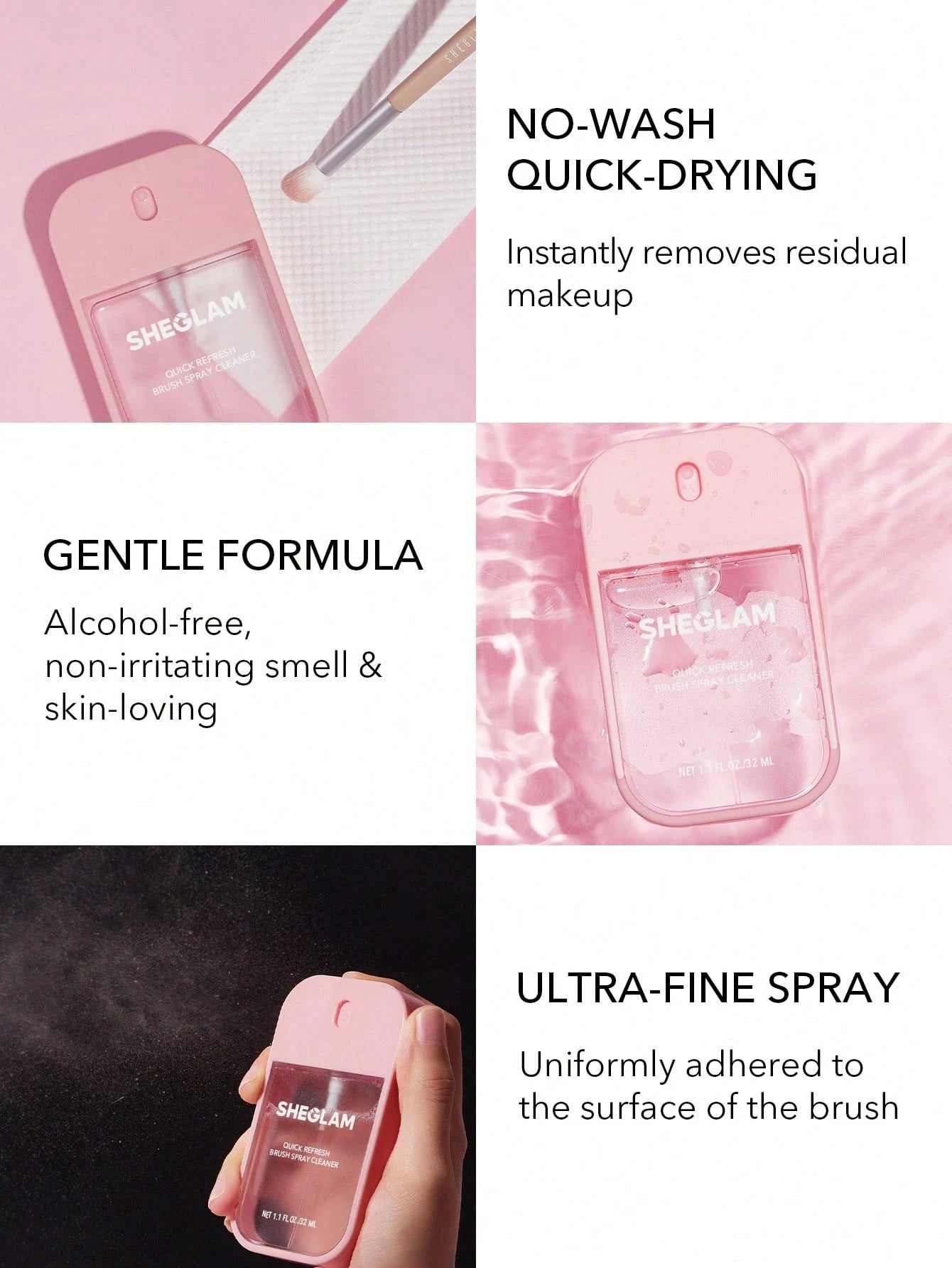 Sheglam Quick Refresh Brush Spray Cleaner