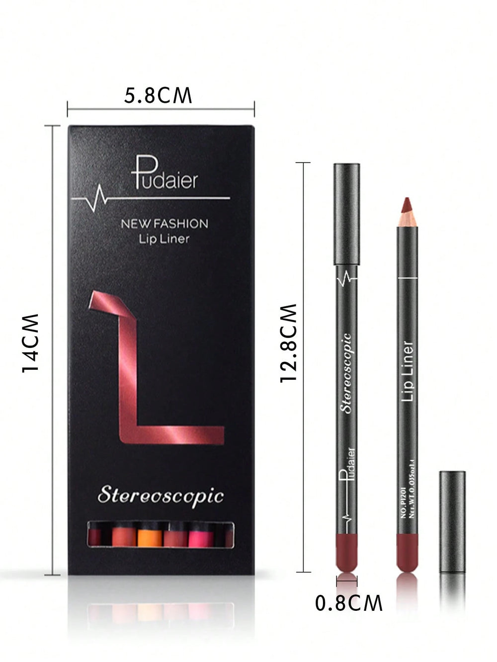 Shein Waterproof Lipliner 12pcs Matte Pencil Set