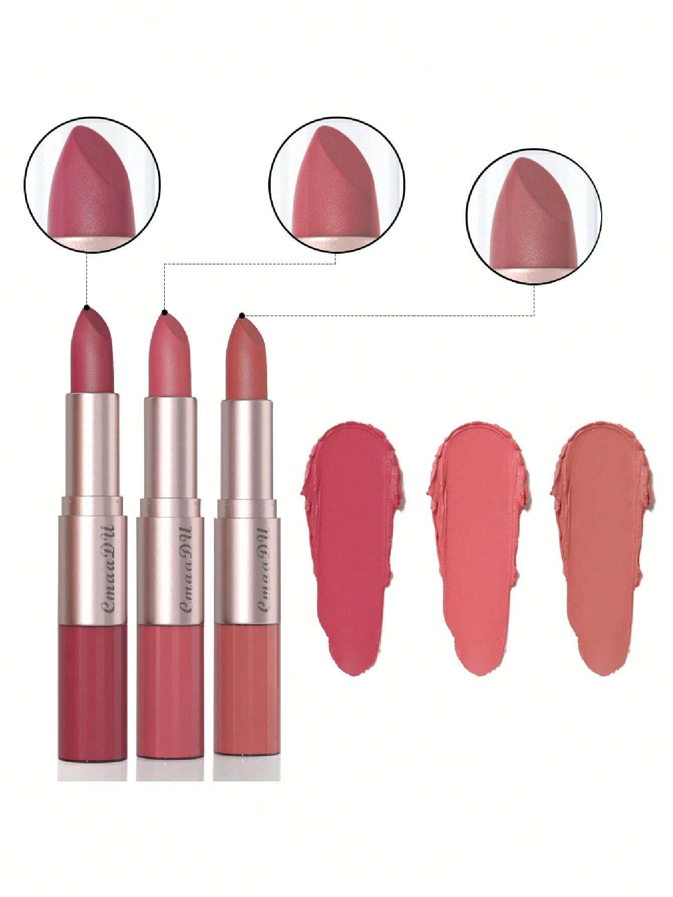 Cmaadu Two-in one lipstick and lip glosses 01