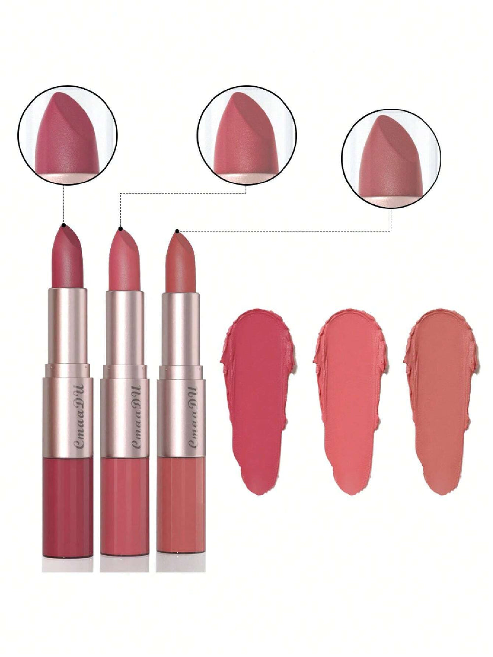 Cmaadu Two-in one lipstick and lip glosses 01