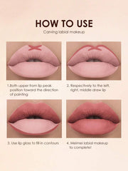 LANGMANNI Liquid Lipcolor 2pcs Lip Gloss And Lipliner
