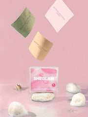 sheglam mattifying blot papers with puff and mirror pink