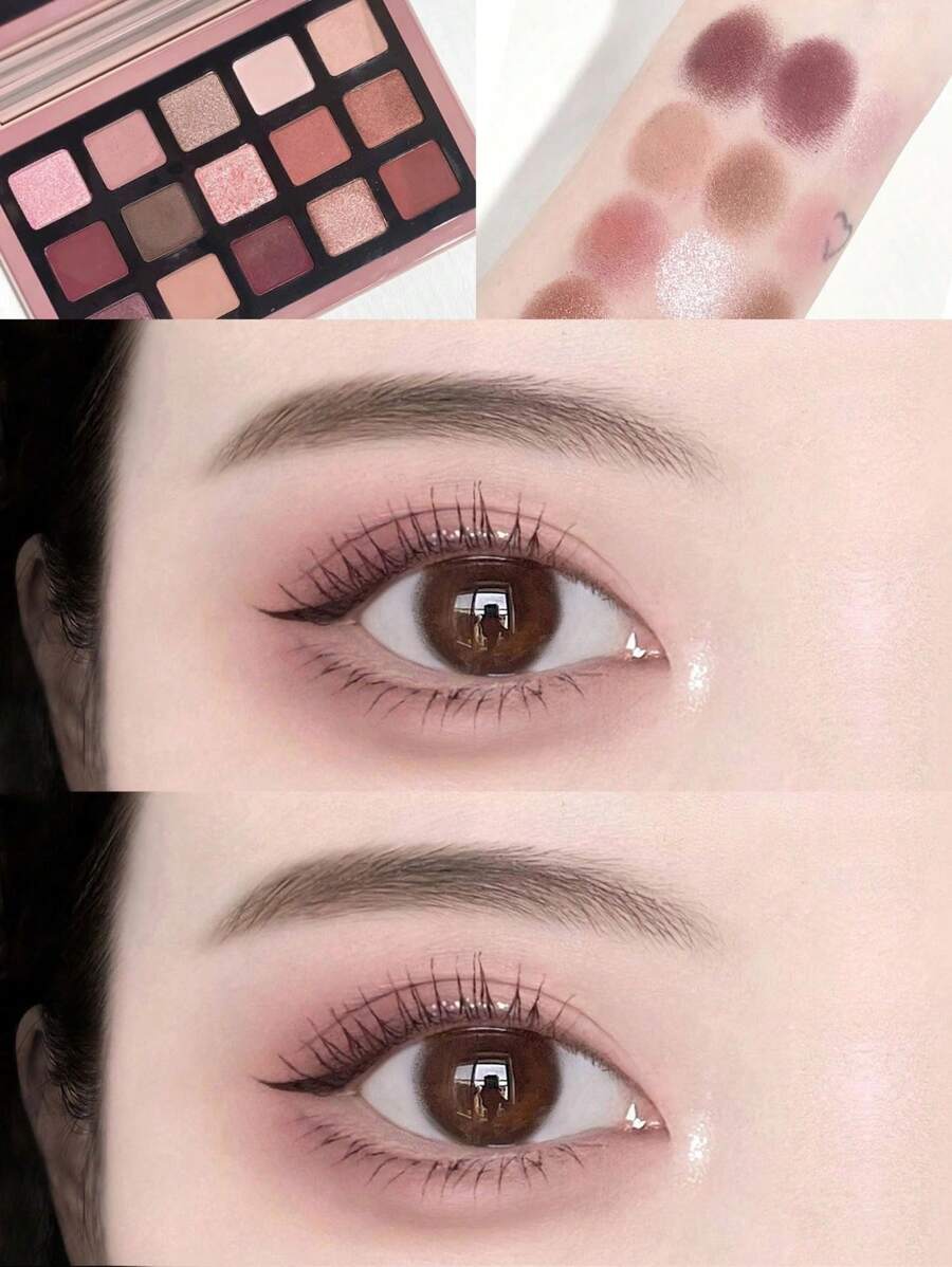 Shein Eyeshadow Palette 15 Color  Matte Shimmer Long-Lasting Eye