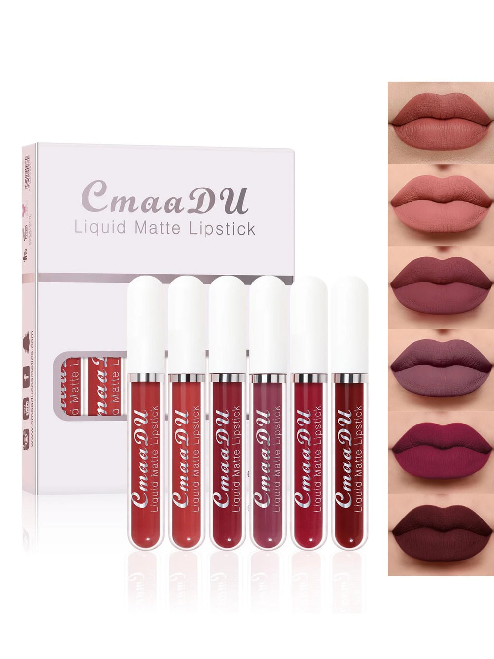 shein cmaadu liquid matte lipstick 6 pcs set