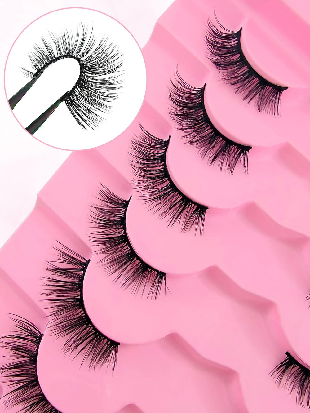Shein 7 Pairs Full Strip Mink Eyelashes