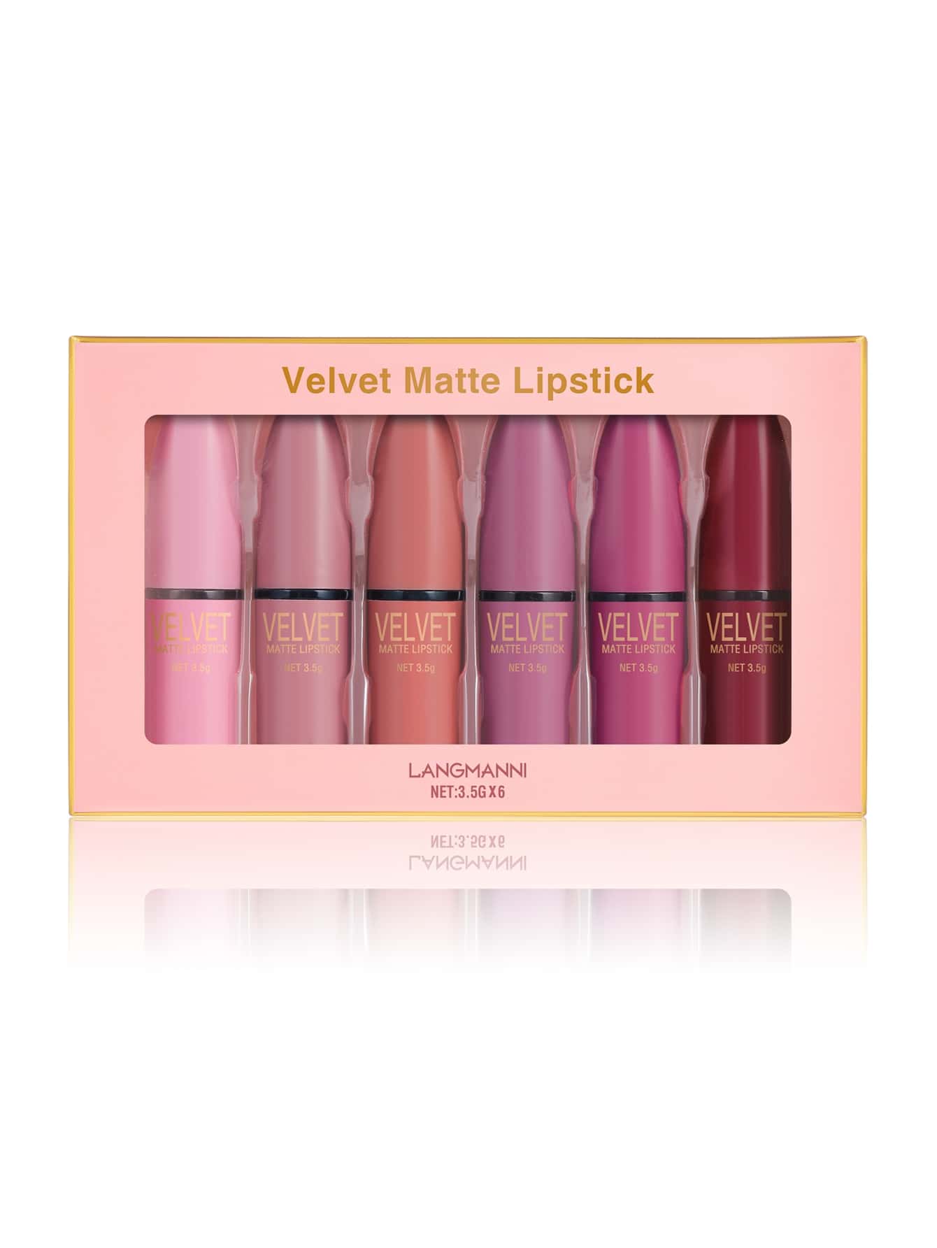 LANGMANNI Velvet Matte Lipstick Set 6 Colors
