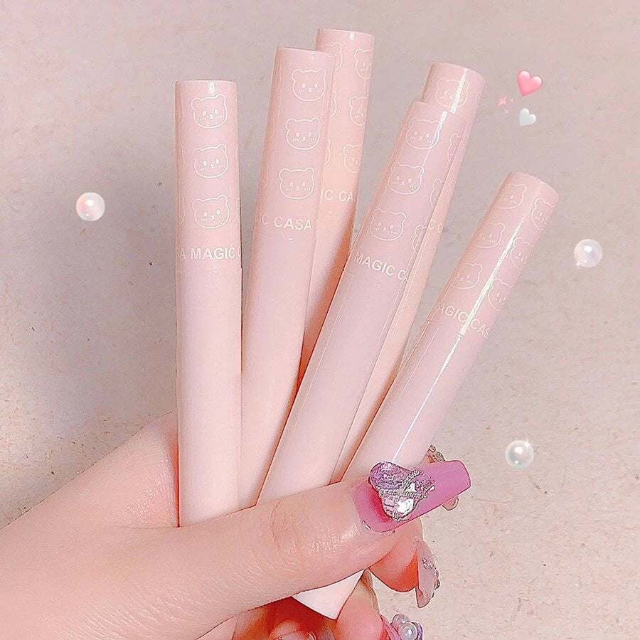 SheIn Magic Casa Bear Print Lip Gloss Liquid Lipstick Set 6