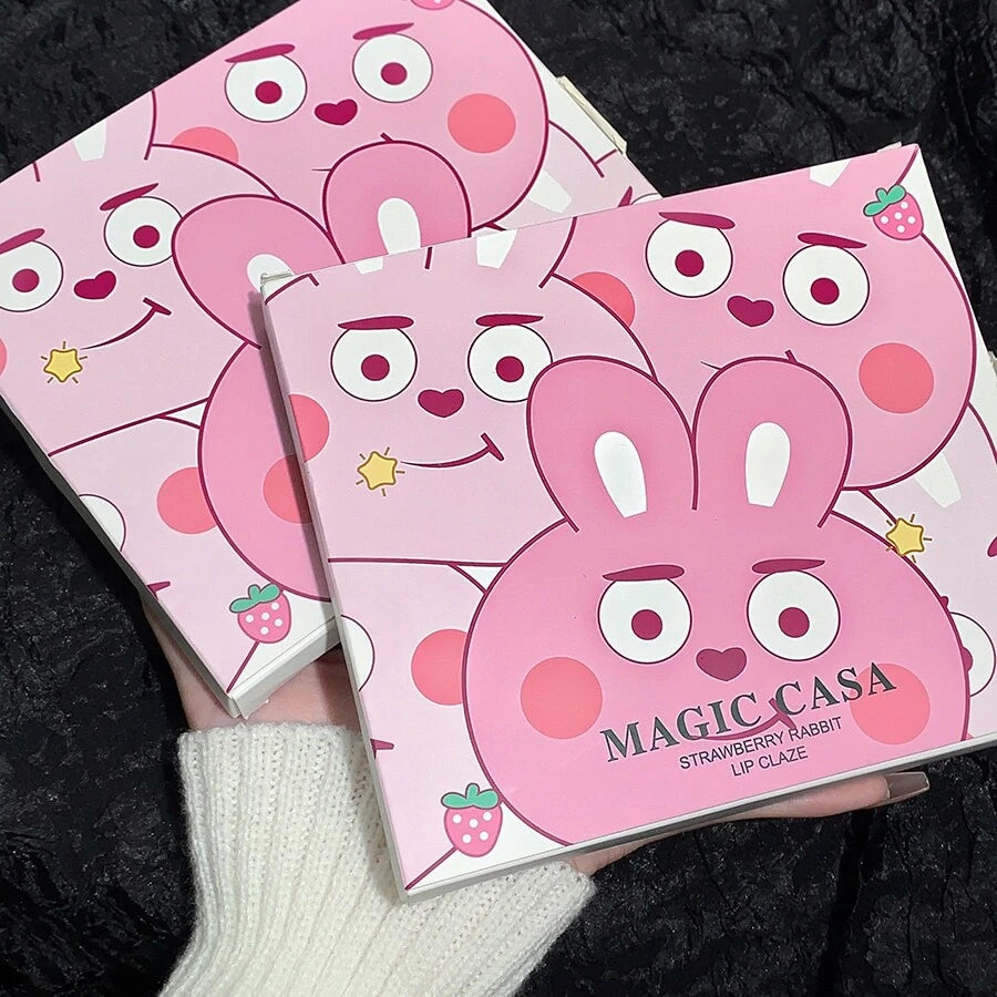 SheIn Magic Casa Strawberry Rabbit Lipstick Set 6 Pieces