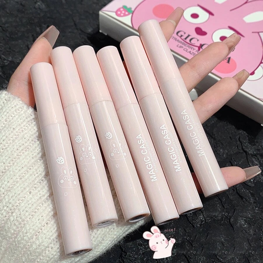 SheIn Magic Casa Strawberry Rabbit Lipstick Set 6 Pieces