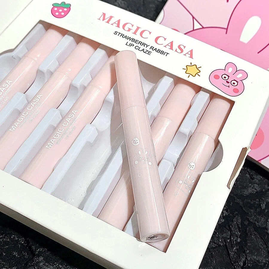 SheIn Magic Casa Strawberry Rabbit Lipstick Set 6 Pieces