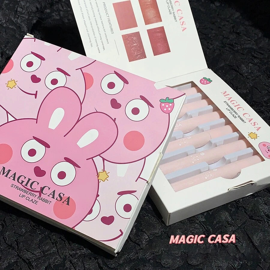 SheIn Magic Casa Strawberry Rabbit Lipstick Set 6 Pieces