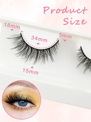 Shein 5 Pairs Lashes Cat Eye Look Eyelashes Volumized