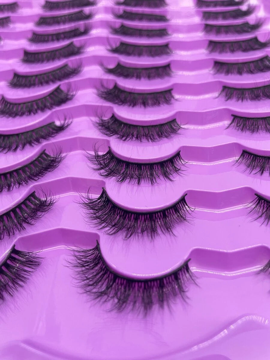 SheIn Magify eyelashes  20 pairs  assorted  thick  curly  fluffy