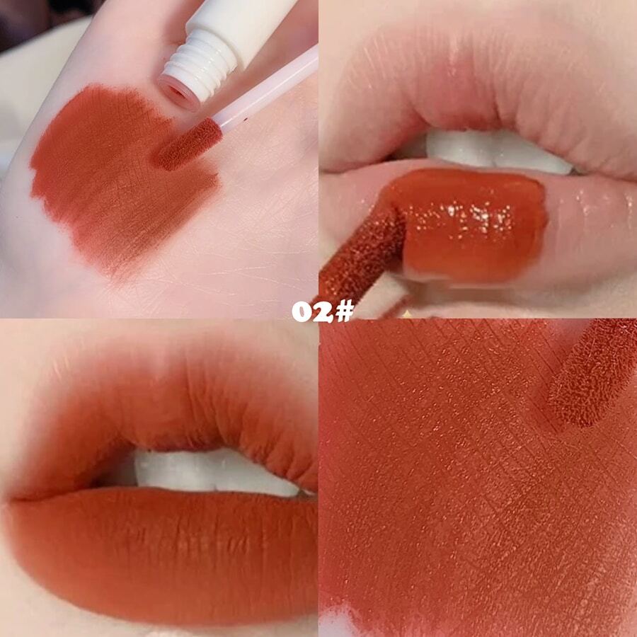 MAGIC CASA 6pcs Panda Lip Glaze Matte Velvety Long-lasting Lipstick