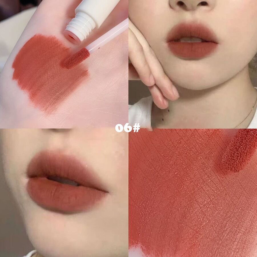 MAGIC CASA 6pcs Panda Lip Glaze Matte Velvety Long-lasting Lipstick