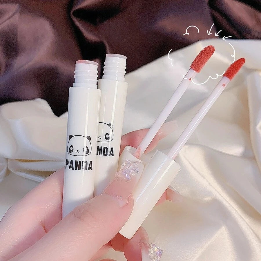 MAGIC CASA 6pcs Panda Lip Glaze Matte Velvety Long-lasting Lipstick