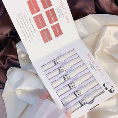 MAGIC CASA 6pcs Panda Lip Glaze Matte Velvety Long-lasting Lipstick