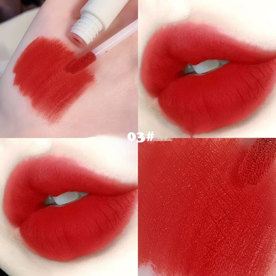 MAGIC CASA 6pcs Panda Lip Glaze Matte Velvety Long-lasting Lipstick