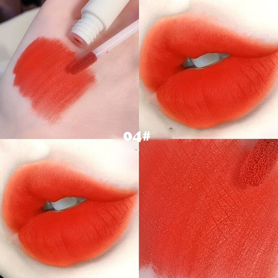 MAGIC CASA 6pcs Panda Lip Glaze Matte Velvety Long-lasting Lipstick