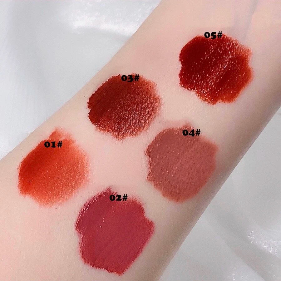 SHEIN MAGIC CASA Matte Lip Gloss Set  5pcs Waterproof Liquid
