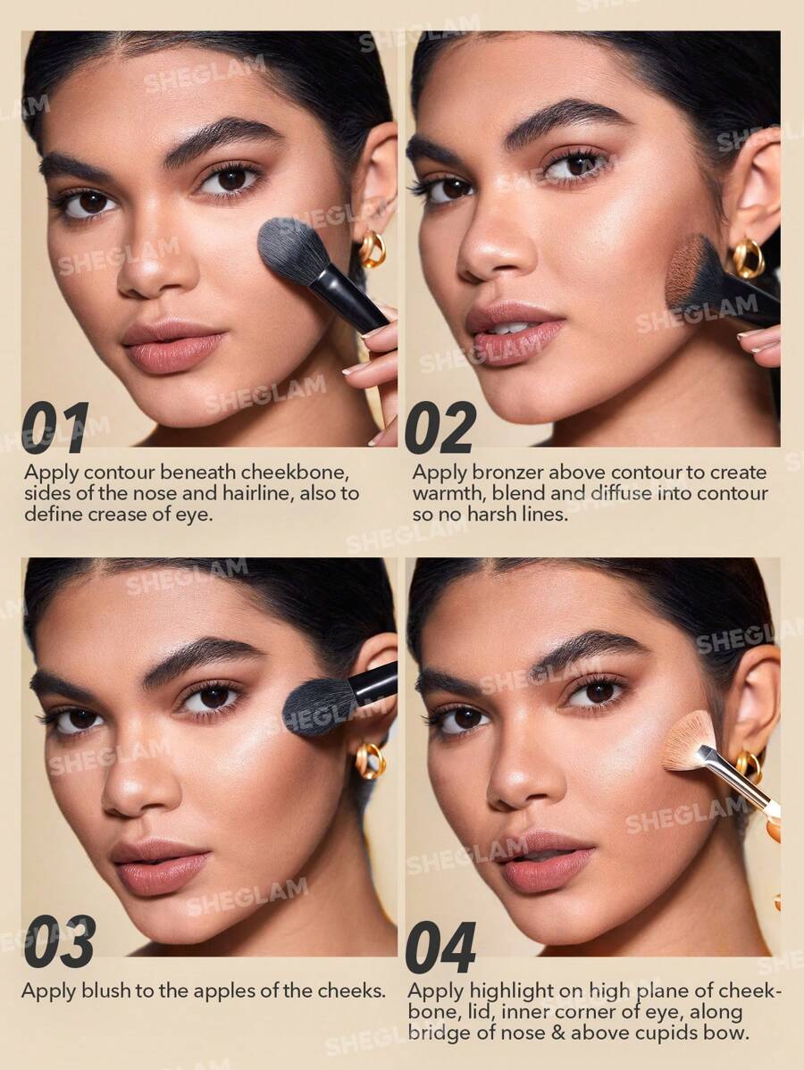 Sheglam Streo Face Six Palette 6 shades Nude