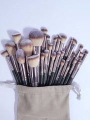 Maange 30Pcs Makeup Brush With Bag Black