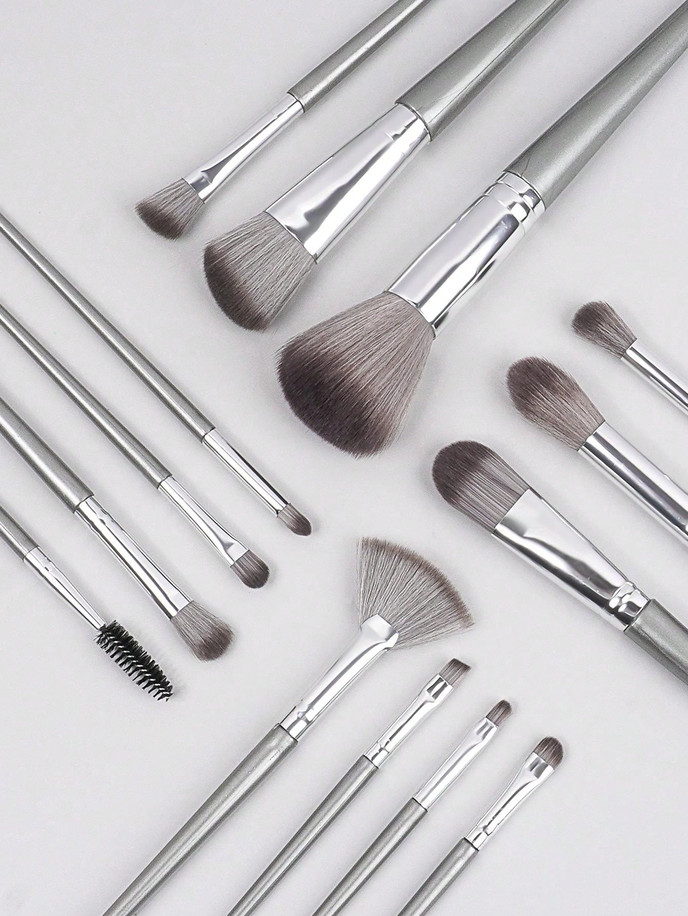 Shein 14pcs Makeup Brush Set gray