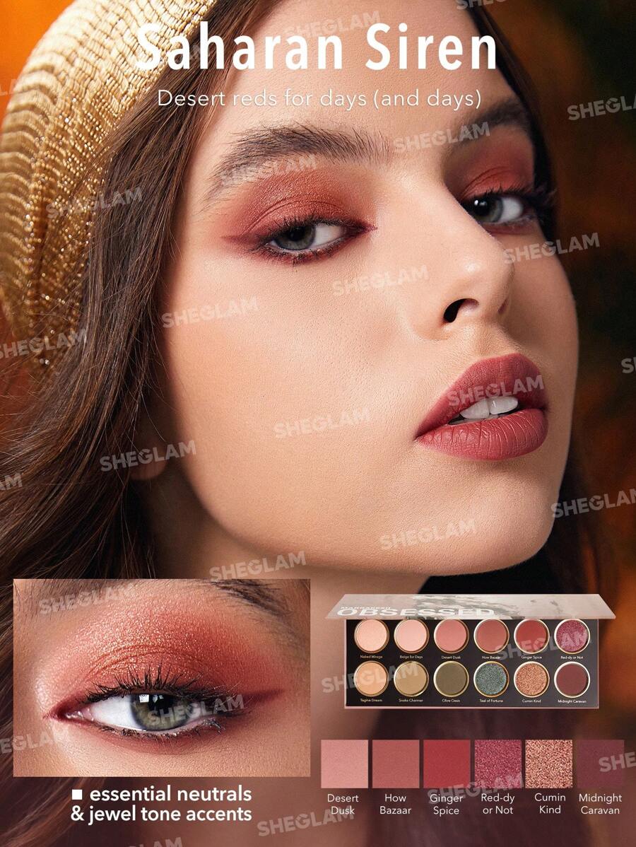 SHEGLAM Marrakesh Obsessed Palette Eyeshadow 12-Clolor Shimmer