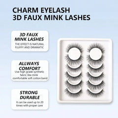 shein 6 Pairs 3D Faux Mink Lashes Fluffy Soft