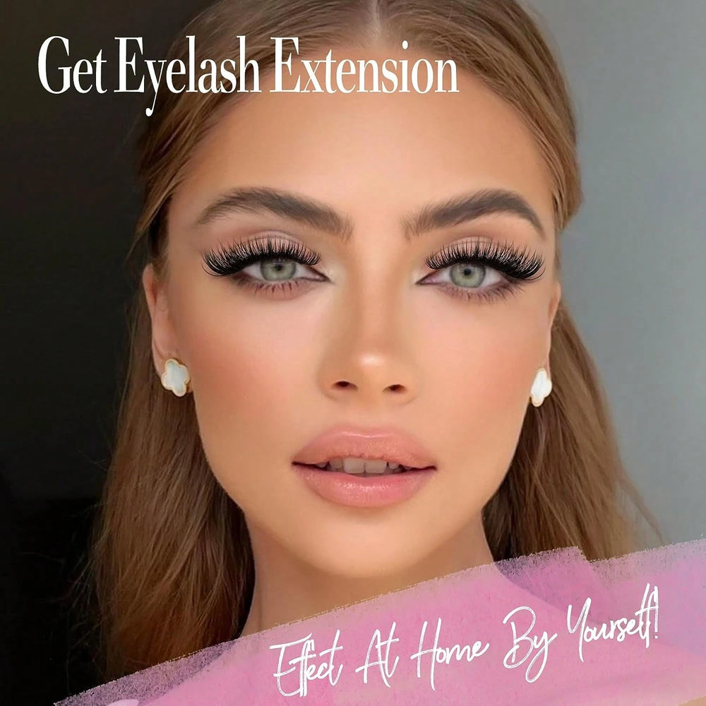 Shein Huicop DIY Eyelash Extensions Kit 120 Pcs glue+Tweezers