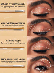 Sheglam Glam 101 Eye Essentials Makeup Brush Set 4Pcs