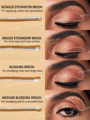 Sheglam Glam 101 Eye Essentials Makeup Brush Set 4Pcs