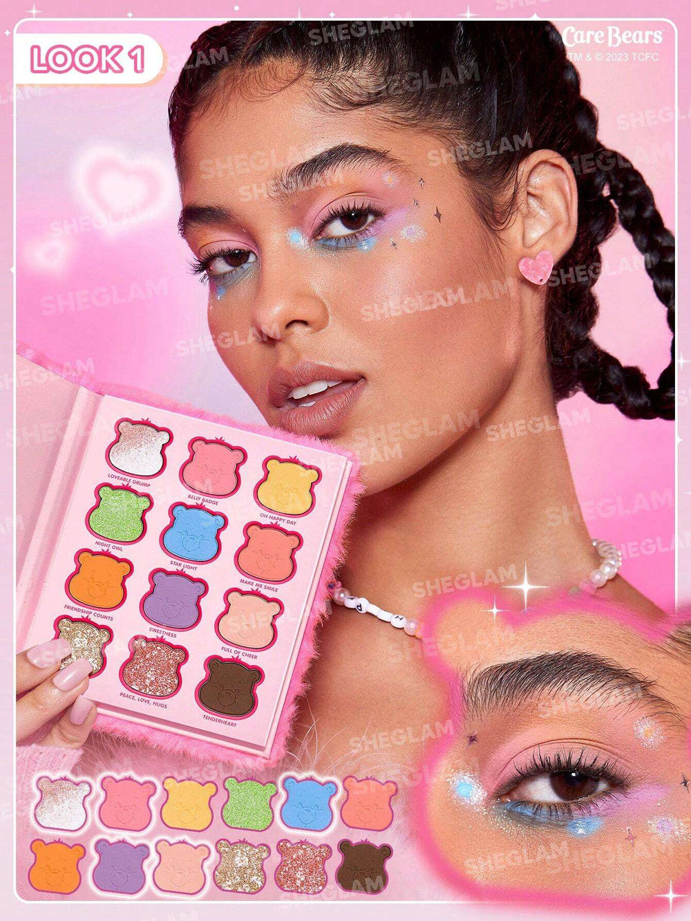 sheglam share your care palette 12color