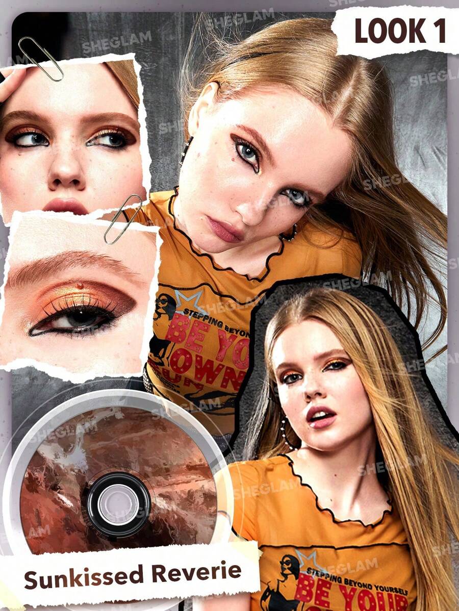 SHEGLAM Vinyl Pop Color Palette-Sunkissed Reverie 9-Color Shimmer