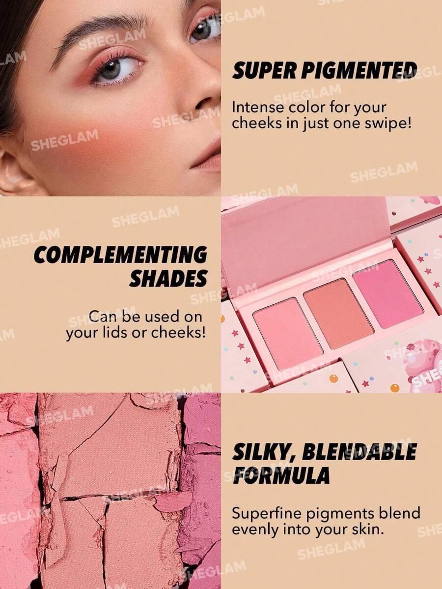  Sheglam Sweet Cheeks Blush Trio