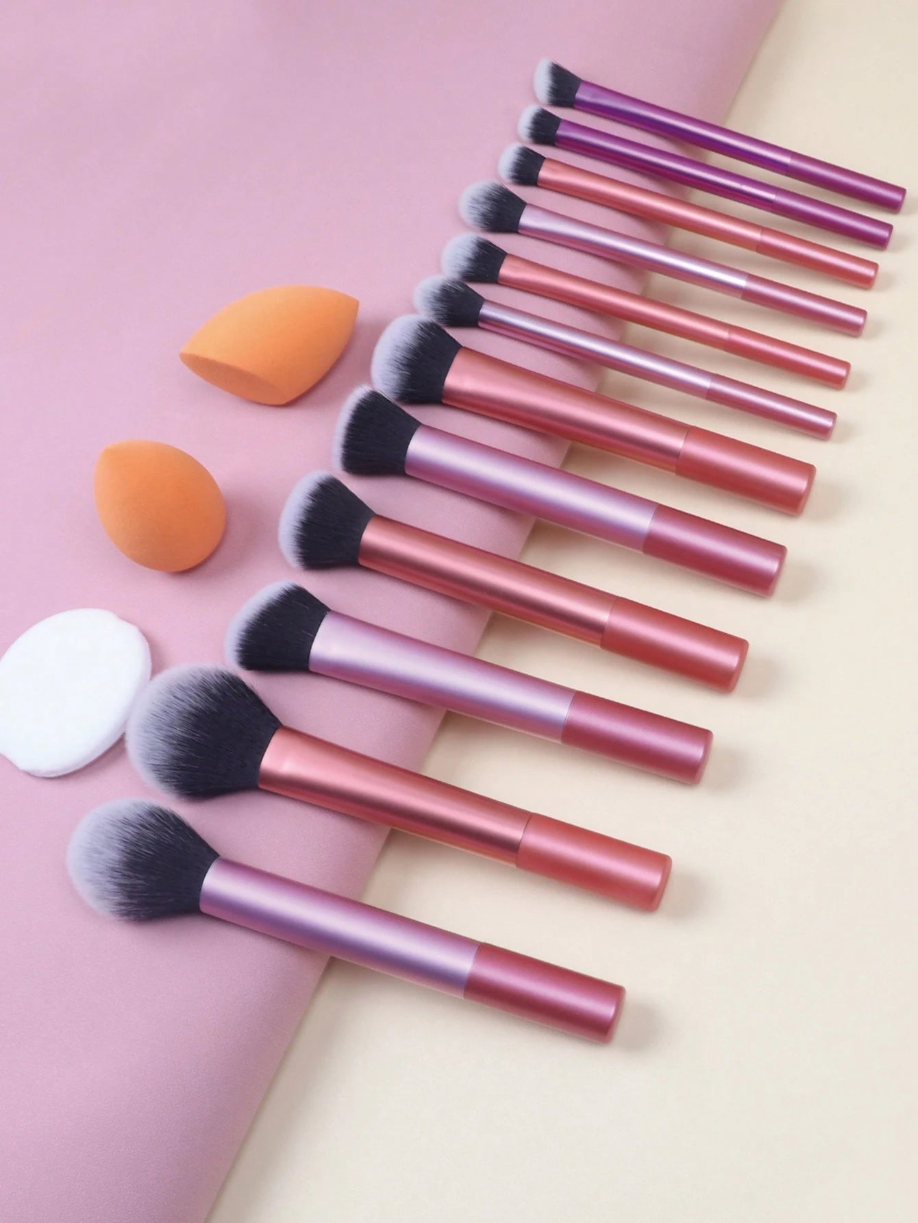 Shein 12Pcs multi functional makeup brush set and 3 makeup sponge