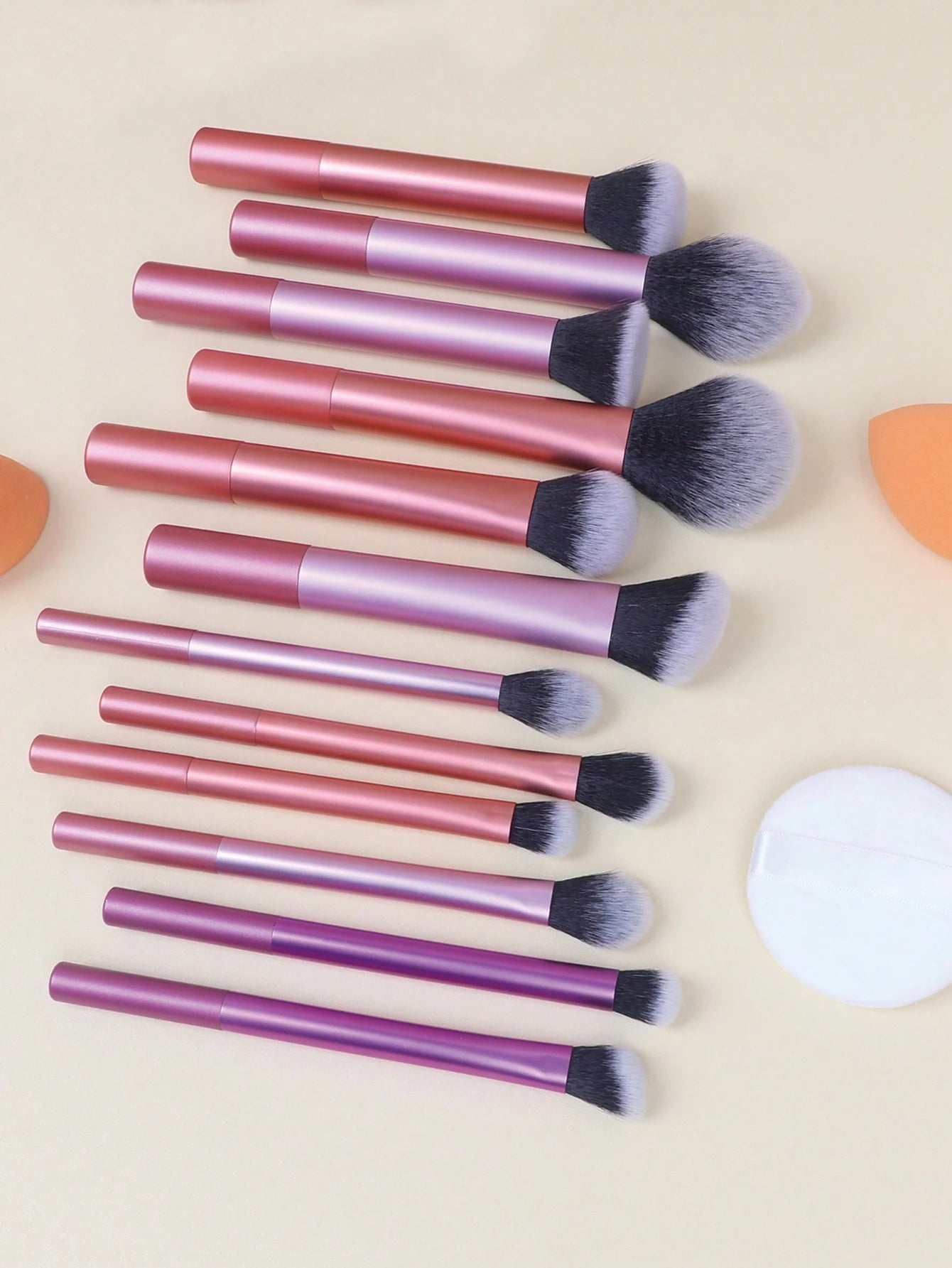 Shein 12Pcs multi functional makeup brush set and 3 makeup sponge