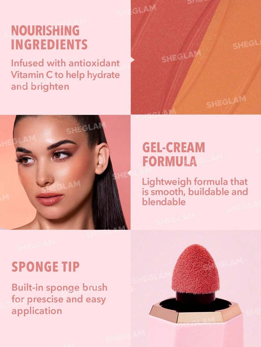 Sheglam Color Bloom Dayglow Liquid Blush Shimmer
