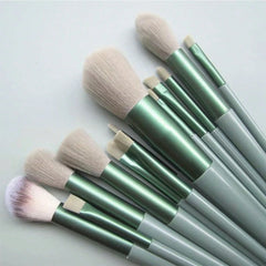 Shein 13piece mint green makeup brush set