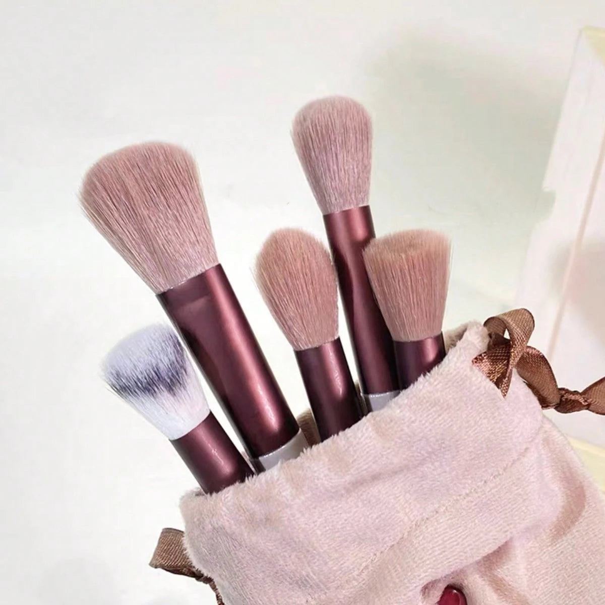 Shein 13 piece coffee brown makeup brush set
