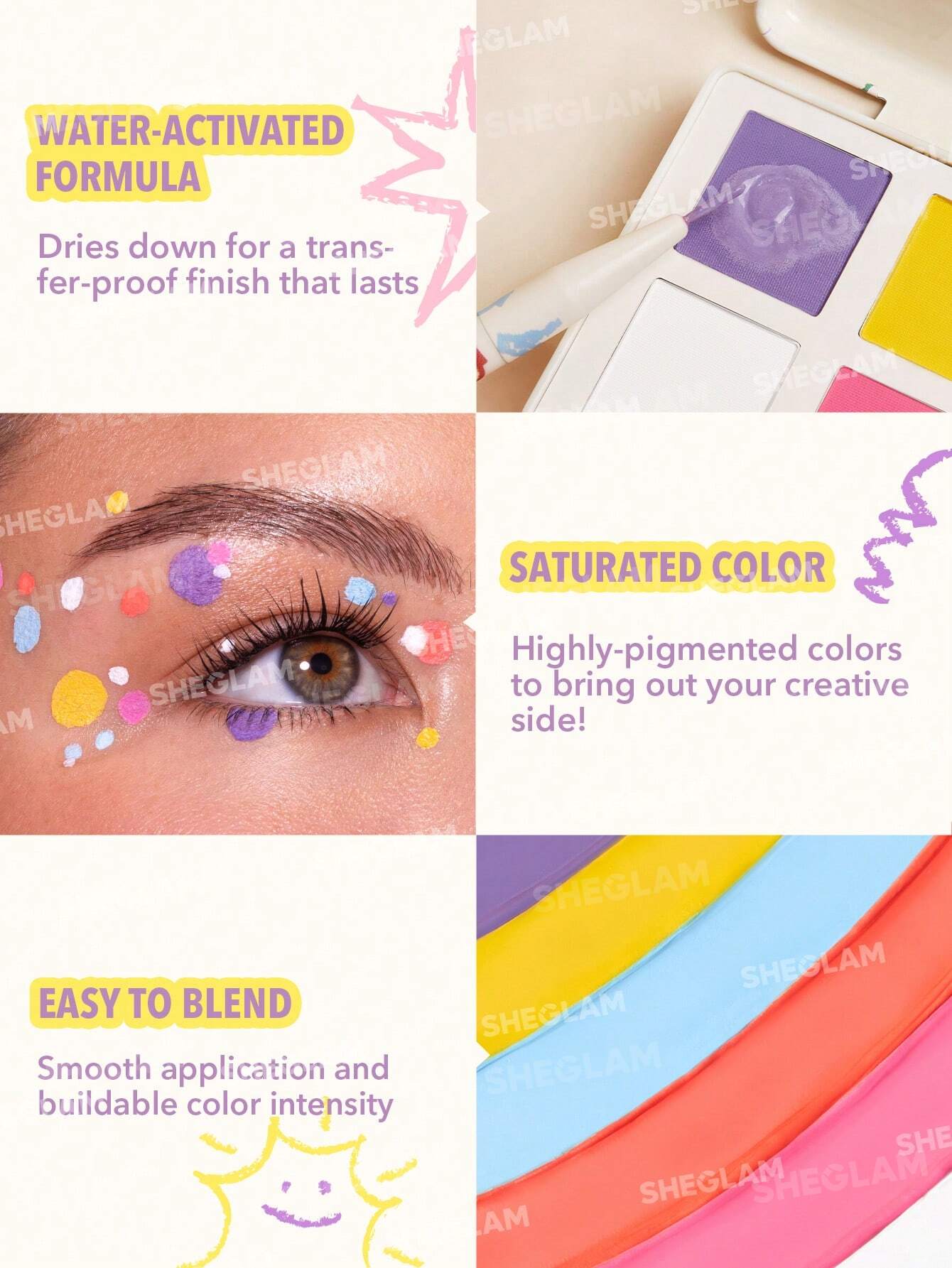 sheglam Merry -Go -Round water -activated shadow palette
