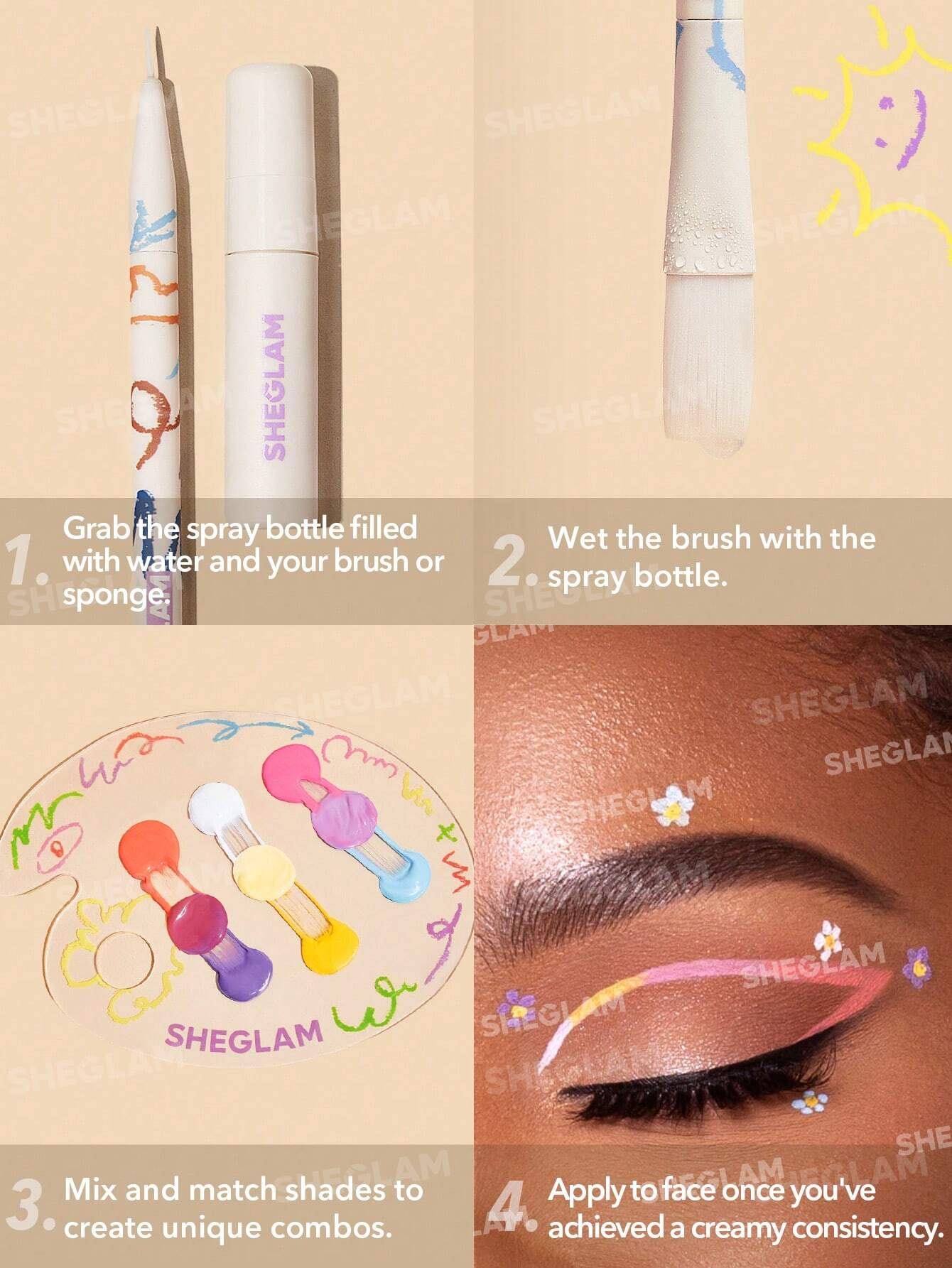 sheglam Merry -Go -Round water -activated shadow palette