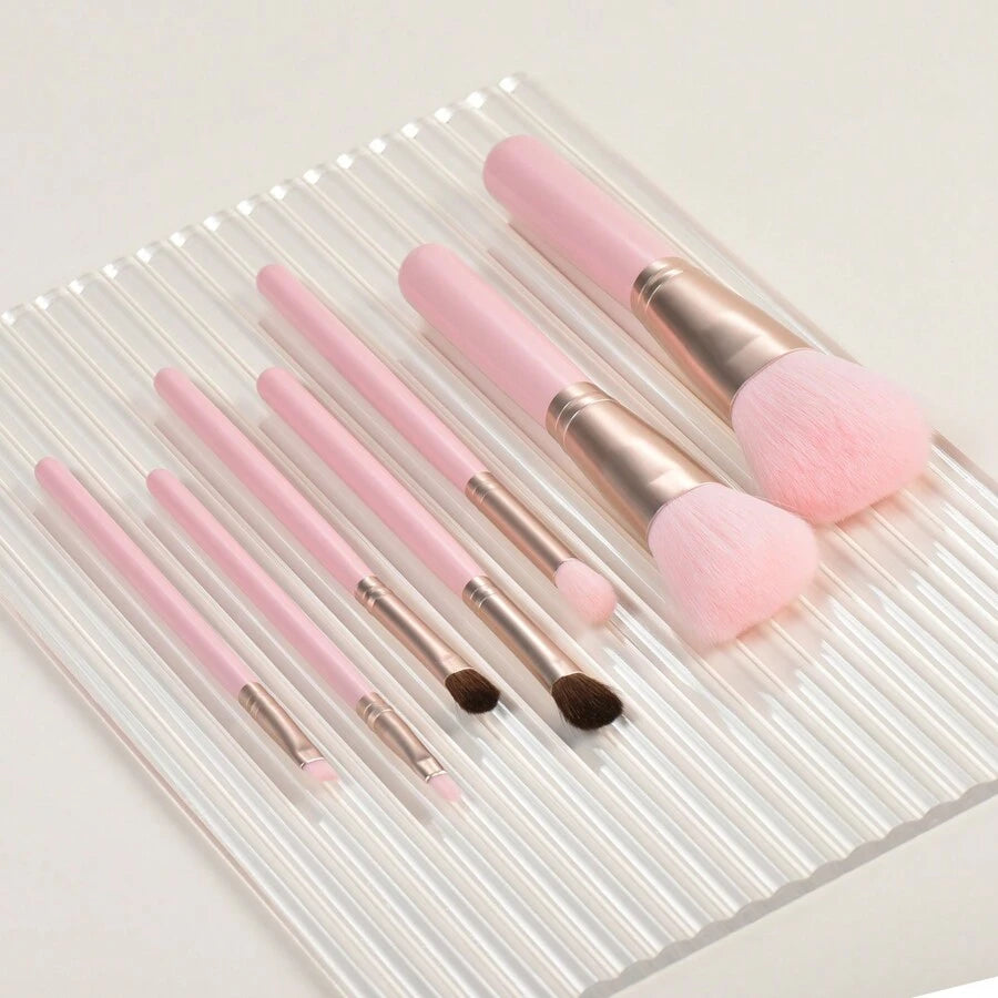 SheIn 7-piece Makeup Brush Set With Storage Bucket