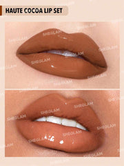 Sheglam Soft 90's Glam 3 in 1 Lip Liner And Lip Duo - Haute Cocoa